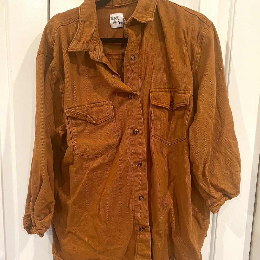 Princess Polly Brown Button Down - image 1